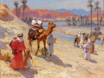 The Caravan (La caravane) Artwork by Frederick Arthur Bridgman