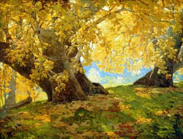 Sycamore In Autumn, Orange County Park Artwork by Edgar Alwyn Payne