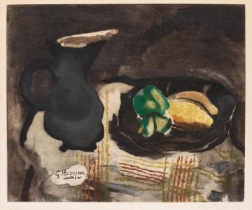 Black Pitcher and Lemons Artwork by Georges Braque