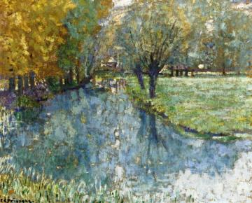 On the River, Giverny Artwork by Frederick Carl Frieseke