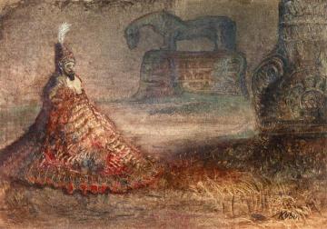 The Tsar At The Tombs Of His Ancestors Artwork by Alfred Kubin