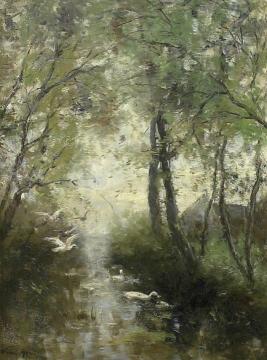 Ducks, Spring Artwork by Willem Maris