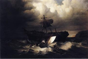 The Wreck of an Emigrant Ship on the Coast of New England Artwork by William Bradford