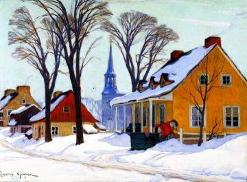 Winter Morning, Baie-saint-paul Artwork by Clarence Gagnon