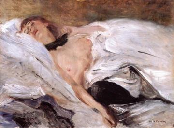 Sleeping Girl Artwork by Lovis Corinth
