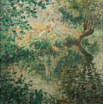 Young Girls On The River Artwork by Jenny Montigny