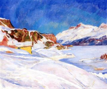 Winter Landscape near Capolago Artwork by Giovanni Giacometti