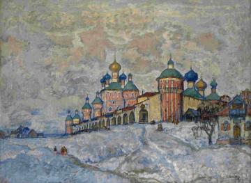 View of a Monastery Artwork by Konstantin Gorbatov