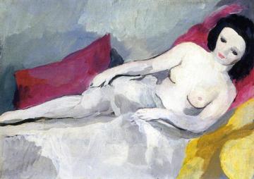 Reclining Nude Woman Artwork by Marie Laurencin
