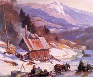 Sugaring, Vermont Artwork by Emile Gruppe