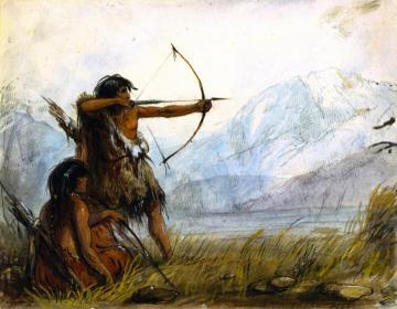 Indian Boys Artwork by Alfred Jacob Miller