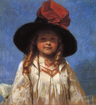 Portrait Of Agnes Artwork by Henry Mosler