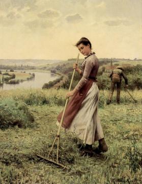 The Breezy Uplands Artwork by Daniel Ridgway Knight