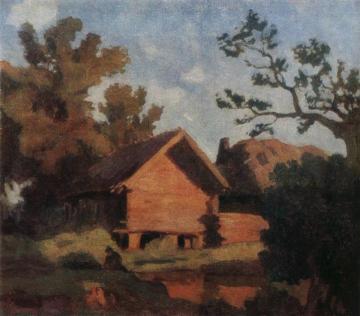 A Barn Artwork by Nikolai Krymov