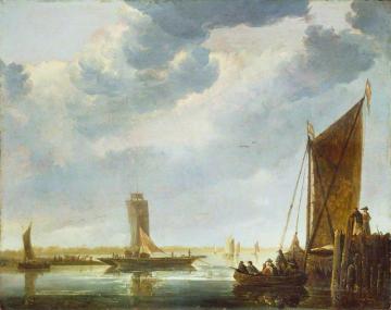 The Ferry Boat Artwork by Aelbert Cuyp