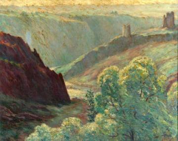 Sunrise and River Mist Artwork by Wynford Dewhurst