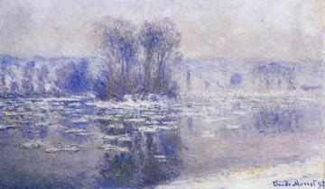 Floes at Bennecourt Artwork by Claude Oscar Monet