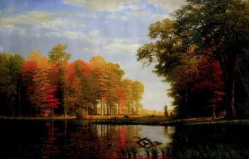 Autumn Woods Artwork by Albert Bierstadt