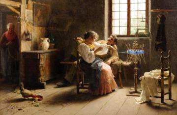 Flirtation Artwork by Giovanni Battista Torriglia