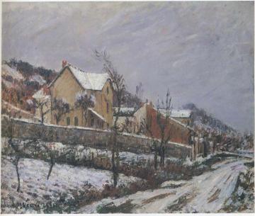 Village in Snow Artwork by Gustave Loiseau