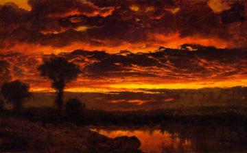 Sunset Artwork by Louis Remy Mignot