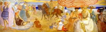 Afternoon at the Beach (from Hotel Shelburne murals) Artwork by Frederick Carl Frieseke