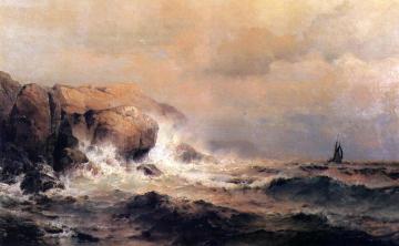 Ship Off A Stormy Coast Artwork by Mauritz F. H. De Haas