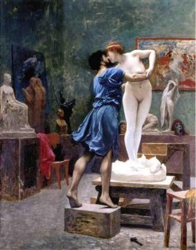 Pygmalion and Galatea (study) Artwork by Jean Leon Gerome