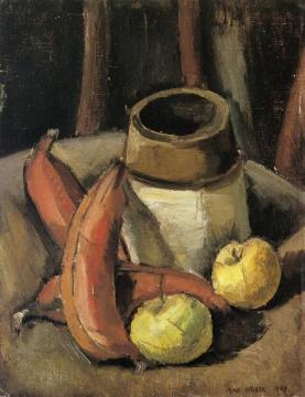 Still Life with Red Bananas Artwork by Max Weber
