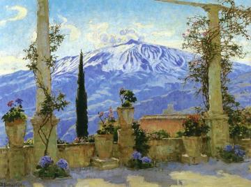 Mr. Etna from Taormina, Sicily Artwork by Anna Mary Richards Brewster