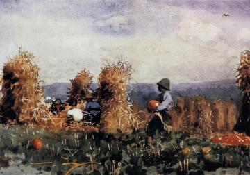 The Pumpkin Patch Artwork by Winslow Homer