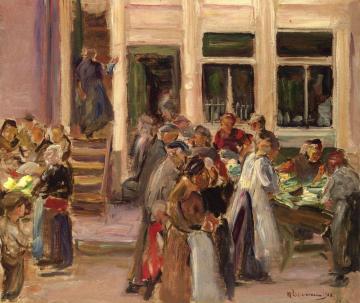 The Jewish Quarter in Amsterdam Artwork by Max Liebermann