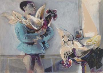 Boy with a Cock Artwork by Fernando Botero