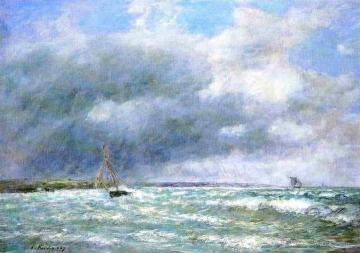 The Stranded Boat Artwork by Eugène-Louis Boudin