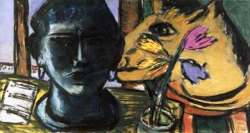 Still LIfe with Sculpture Artwork by Max Beckmann