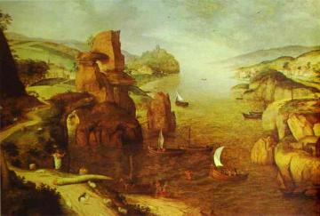 Landscape with Christ Appearing to the Apostles at the Sea of Tiberias Artwork by Pieter Bruegel the Elder
