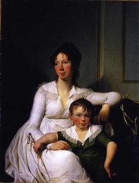 Elisabeth Henriette Bruun de Neergaard (née Baudissin) with her Eldest Son Artwork by George William Joy