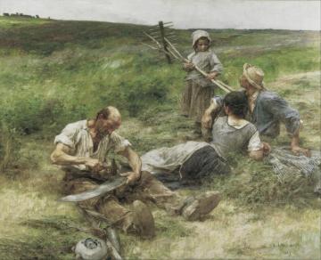 The Haymakers Artwork by Leon Augustin Lhermitte