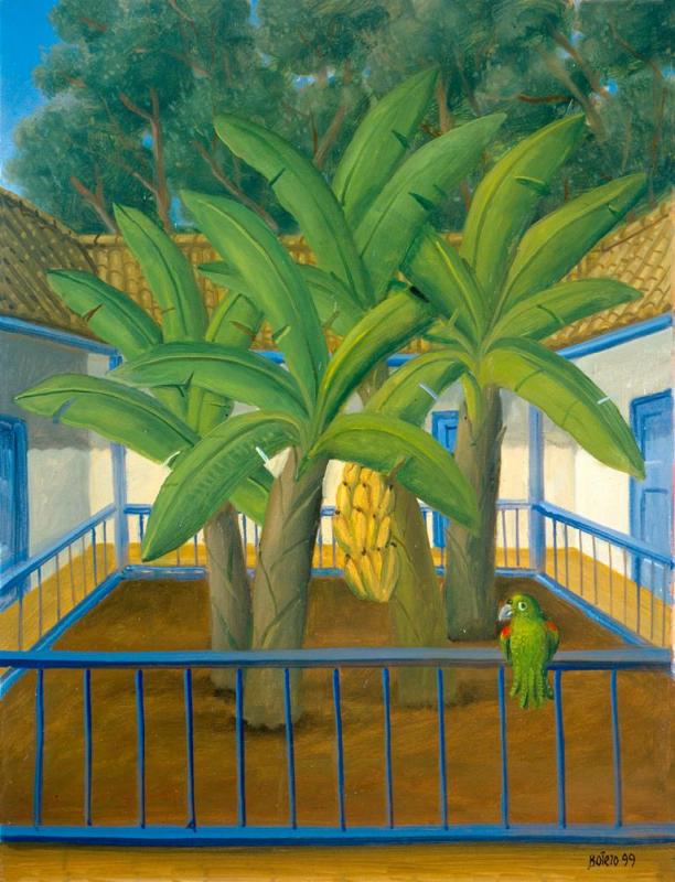 The Patio, 1999 Artwork by Fernando Botero
