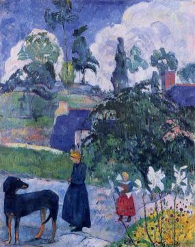 Among the Lillies Artwork by Paul Gauguin