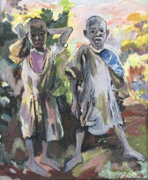 Two Boys Artwork by Edy Legrand