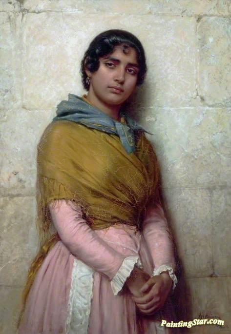 A Gypsy Girl of Seville Artwork by John Bagnold Burgess