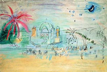 Fireworks and the Pier Artwork by Raoul Dufy