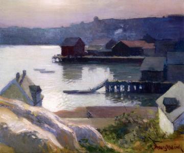 Gloucester Scene Artwork by Georges Ames Aldrich