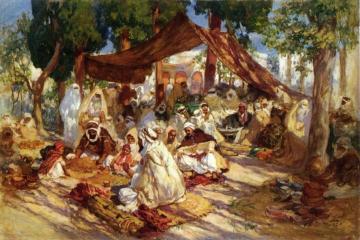 Market Scene Artwork by Frederick Arthur Bridgman