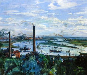 View of the Kohlbrand, Hamburg Artwork by Lovis Corinth