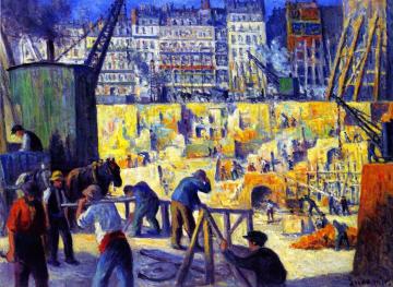 Building Site Artwork by Maximilien Luce