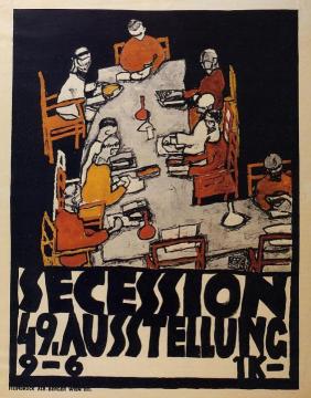 Forty-Ninth Secession Exhibition Poster Artwork by Egon Schiele