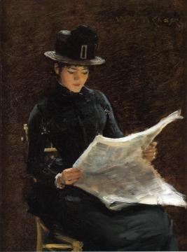 The Morning News Artwork by William Merritt Chase