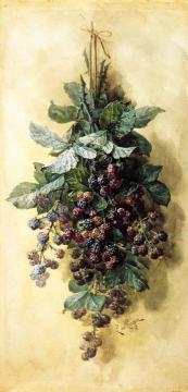 Blackberries Artwork by Raoul de Longpre